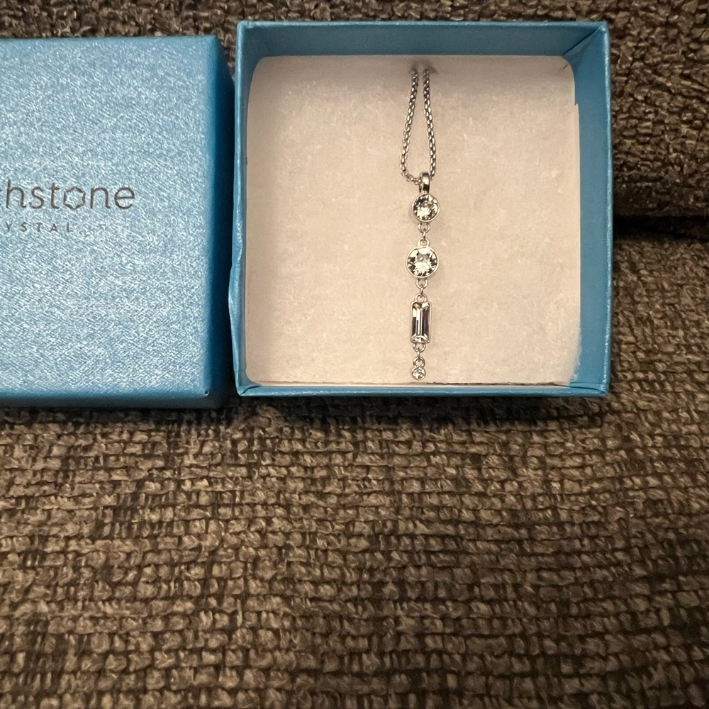 Touchstone Crystal Silver PATHWAY Necklace.